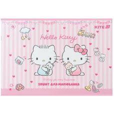 Зошит для малювання, 12 арк., скоба, софт тач + УФ лак, Hello Kitty HK25-241-1 Kite