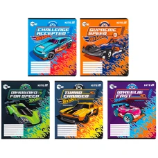 Зошит 12 арк., лінія, гібр. лак + УФ лак, Hot Wheels HW25-234 Kite