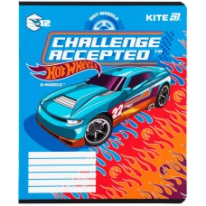 Зошит 12 арк., лінія, гібр. лак + УФ лак, Hot Wheels HW25-234 Kite