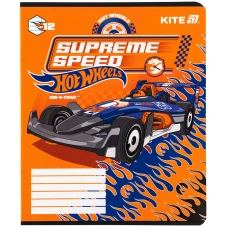 Зошит 12 арк., лінія, гібр. лак + УФ лак, Hot Wheels HW25-234 Kite