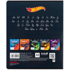 Зошит 12 арк., лінія, гібр. лак + УФ лак, Hot Wheels HW25-234 Kite