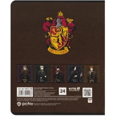 Зошит 24 арк., клітинка, гібр. лак + УФ лак, Harry Potter HP25-238 Kite