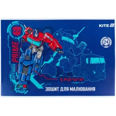 Зошит для малювання, 24 арк., скоба, гібр. лак + УФ лак, Transformers TF25-242 Kite