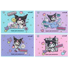 Зошит для малювання, 24 арк., скоба, софт тач + УФ лак, Kuromi HK25-242-2 Kite