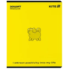 Зошит 48 арк., клітинка, УФ лак об'ємний + софт тач, One color K25-259-2 Kite
