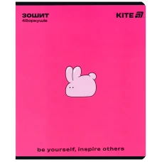 Зошит 48 арк., клітинка, УФ лак об'ємний + софт тач, One color K25-259-2 Kite
