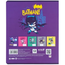 Зошит 12 арк., клітинка, софт тач + УФ лак, DC Comics DC25-232 Kite