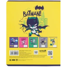 Зошит 12 арк., клітинка, софт тач + УФ лак, DC Comics DC25-232 Kite