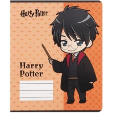 Зошит 12 арк., клітинка, софт тач + УФ лак, Harry Potter HP25-232-1 Kite