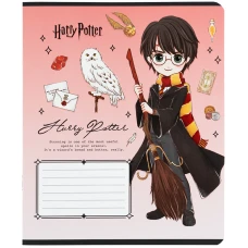 Зошит 12 арк., клітинка, софт тач + УФ лак, Harry Potter HP25-232-2 Kite