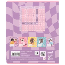 Зошит 12 арк., клітинка, софт тач + УФ лак, Studio Pets SP25-232 Kite