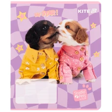 Зошит 12 арк., клітинка, софт тач + УФ лак, Studio Pets SP25-232 Kite