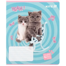 Зошит 12 арк., клітинка, софт тач + УФ лак, Studio Pets SP25-232 Kite