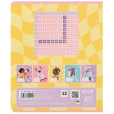 Зошит 12 арк., клітинка, софт тач + УФ лак, Studio Pets SP25-232 Kite