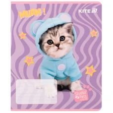 Зошит 12 арк., клітинка, софт тач + УФ лак, Studio Pets SP25-232 Kite