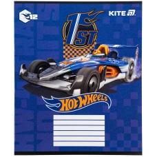 Зошит 12 арк., коса, гібр. лак + УФ лак, Hot Wheels HW25-235 Kite
