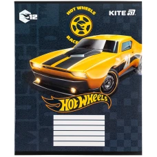 Зошит 12 арк., коса, гібр. лак + УФ лак, Hot Wheels HW25-235 Kite