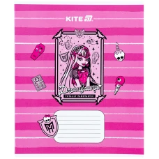 Зошит 12 арк., коса, гібр. лак + УФ лак,Monster High Ninja Turtles MH25-235 Kite