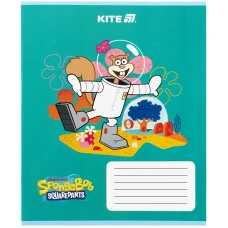 Зошит 12 арк., коса, гібр. лак + УФ лак, SpongeBob SquarePants SB25-235 Kite