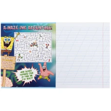 Зошит 12 арк., коса, гібр. лак + УФ лак, SpongeBob SquarePants SB25-235 Kite