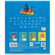 Зошит 12 арк., коса, гібр. лак + УФ лак, SpongeBob SquarePants SB25-235 Kite