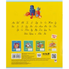 Зошит 12 арк., коса, гібр. лак + УФ лак, SpongeBob SquarePants SB25-235 Kite