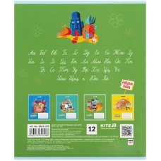 Зошит 12 арк., коса, гібр. лак + УФ лак, SpongeBob SquarePants SB25-235 Kite