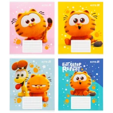 Зошит 12 арк., коса лінія, софт тач + УФ лак, Garfield GF25-235 Kite