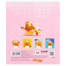 Зошит 12 арк., коса лінія, софт тач + УФ лак, Garfield GF25-235 Kite