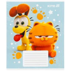 Зошит 12 арк., коса лінія, софт тач + УФ лак, Garfield GF25-235 Kite