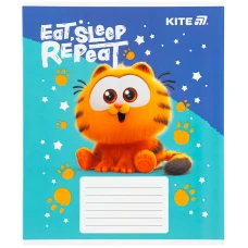 Зошит 12 арк., коса лінія, софт тач + УФ лак, Garfield GF25-235 Kite