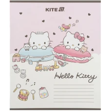 Зошит 12 арк., коса, УФ лак + глітер, Hello Kitty HK25-235-1 Kite