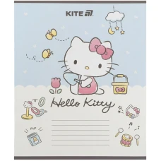 Зошит 12 арк., коса, УФ лак + глітер, Hello Kitty HK25-235-1 Kite