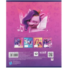 Зошит 12 арк., коса, УФ лак + глітер, My Little Pony LP25-235 Kite