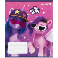 Зошит 12 арк., коса, УФ лак + глітер, My Little Pony LP25-235 Kite