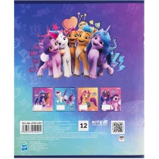 Зошит 12 арк., коса, УФ лак + глітер, My Little Pony LP25-235 Kite