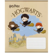 Зошит 12 арк., коса, УФ лак об'ємний, Harry Potter HP25-235 Kite