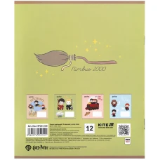 Зошит 12 арк., коса, УФ лак об'ємний, Harry Potter HP25-235 Kite