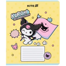 Зошит 18 арк., лінія, софт-тач + УФ лак, Kuromi HK25-237-2 Kite