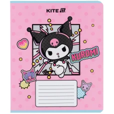 Зошит 18 арк., лінія, софт-тач + УФ лак, Kuromi HK25-237-2 Kite
