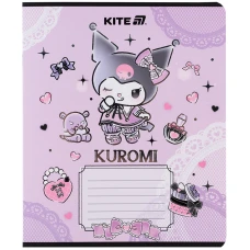 Зошит 18 арк., лінія, фольга + УФ лак, Kuromi HK25-237-1 Kite