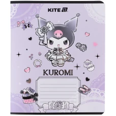 Зошит 18 арк., лінія, фольга + УФ лак, Kuromi HK25-237-1 Kite