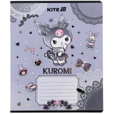 Зошит 18 арк., лінія, фольга + УФ лак, Kuromi HK25-237-1 Kite
