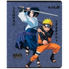 Зошит 24 арк., клітинка, гібр. лак + УФ лак, Naruto NR25-238 Kite