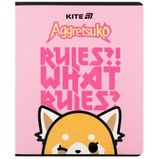 Зошит 24 арк., клітинка, софт тач + УФ лак, Aggretsuko AR25-238 Kite