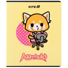 Зошит 24 арк., клітинка, софт тач + УФ лак, Aggretsuko AR25-238 Kite