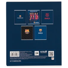 Зошит 24 арк., клітинка, софт тач + УФ лак, FC Barcelona BC25-238 Kite