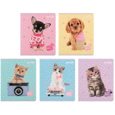 Зошит 24 арк., клітинка, софт тач + УФ лак, Studio Pets SP25-238 Kite