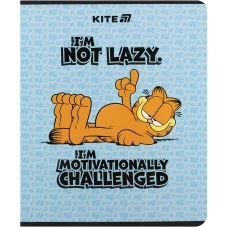 Зошит 24 арк., клітинка, УФ лак об'ємний + софт тач, Garfield GF25-238 Kite