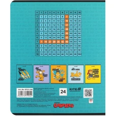 Зошит 24 арк., клітинка, УФ лак об'ємний + софт тач, Garfield GF25-238 Kite